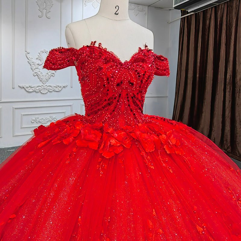 Sweet Valentine Red Quinceanera Dress Red / 12