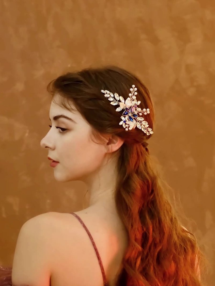 Diamond Handmade Pearl Hair Comb Accessories - KissProm