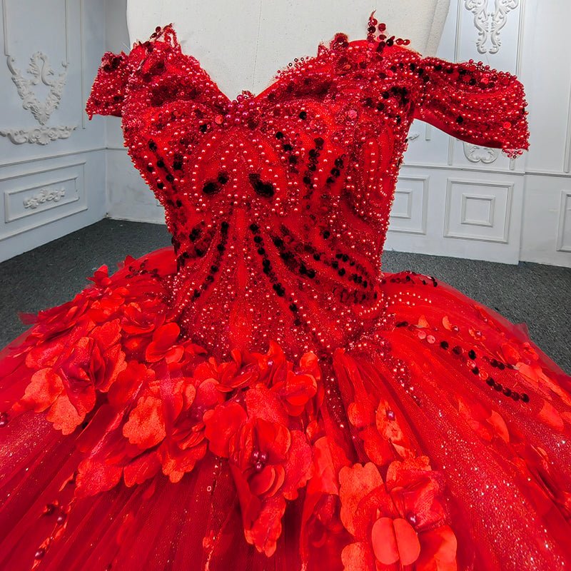 Sweet Valentine Red Quinceanera Dress Red / 12
