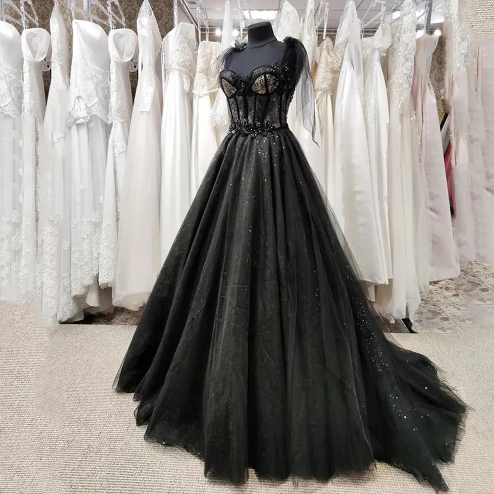 Tulle Black Wedding Dress And Veil Simple Bride Black Wedding Dress Long Sleeves Gothic Mermaid Black Tulle Black Wedding Dress And Veil Simple Bride Black Wedding Dress Long Sleeves Gothic Mermaid Black