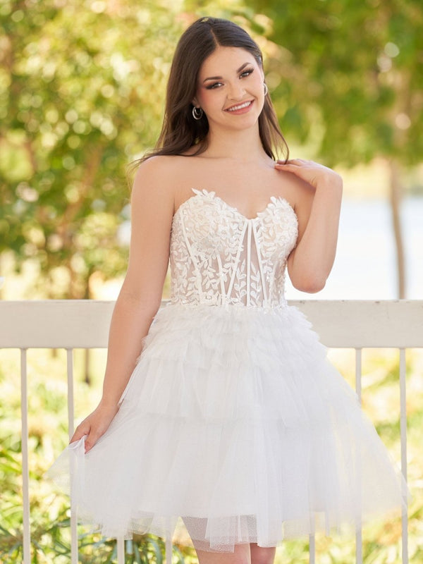 Ivy | A-Line Sweetheart Lace Short Homecoming Dress