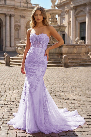 Mermaid Sweetheart Tulle Lace Prom Dress - KISSPROM PROM DRESSES