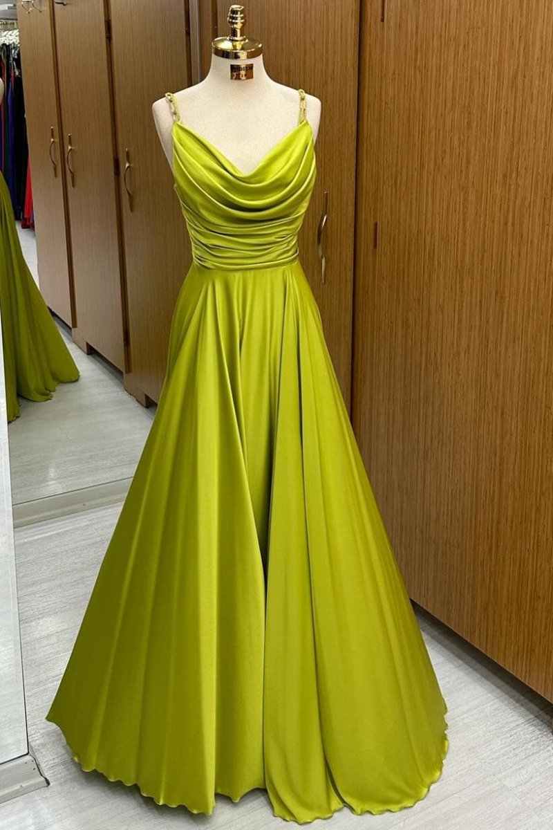 green emerald velvet dress Ballbella Lime Green Two Piece Slim Fit Fashion Prom Outfits main image 1