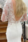 Lavender Appliques Plunge V Backless Mermaid Long Prom Dress Y1804