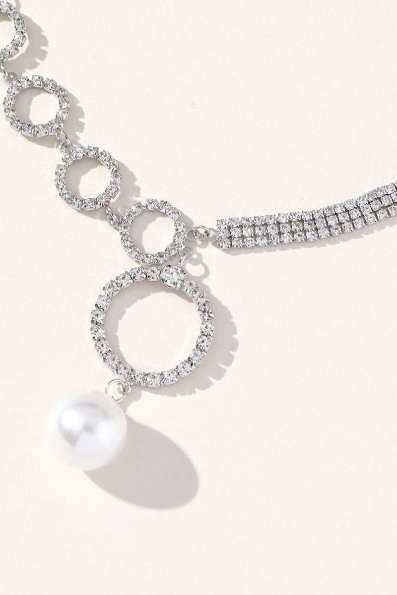 Silver Sparking Rhinestone Choker Necklace - KissProm