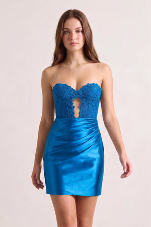 Sparkly Sweetheart Beaded Appliques Homecoming Dress - KissProm