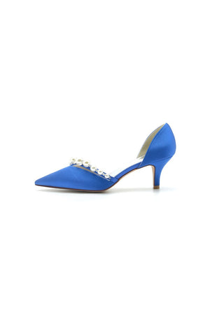 Pearl Pointed Toe Stiletto Heels - KissProm