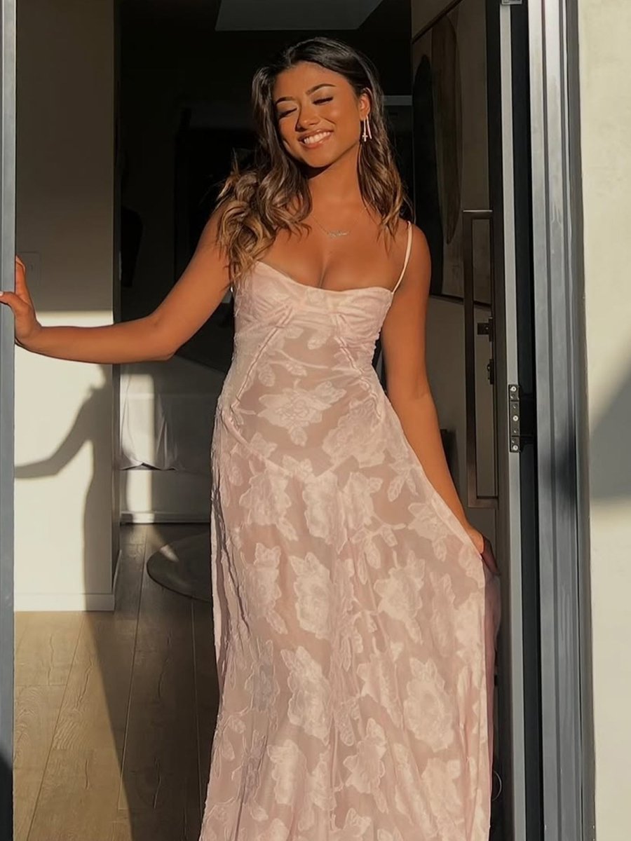 Phantasia | Mermaid Lavender Spaghetti Straps Prom Dress