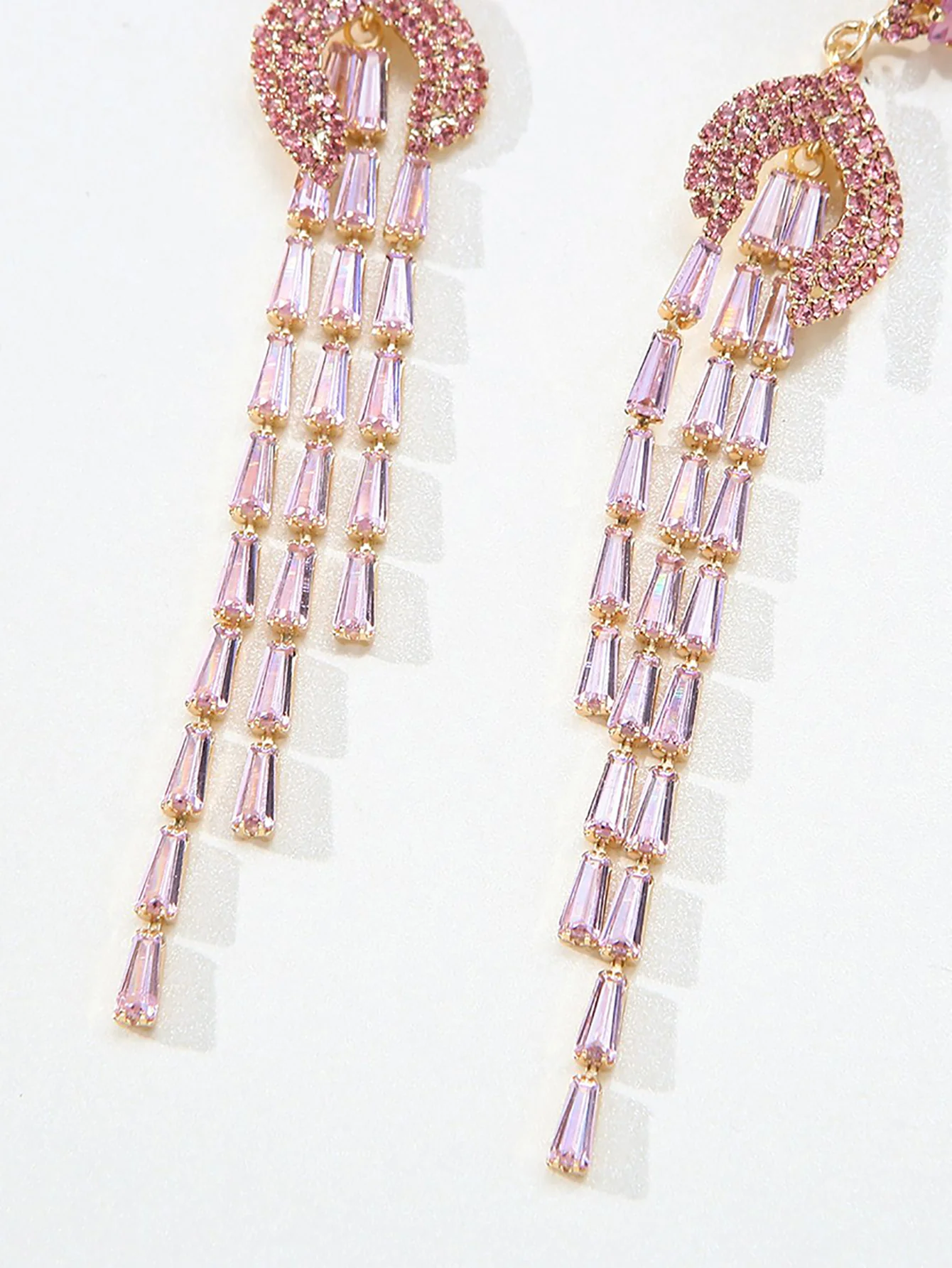 Pink Tassel Vintage Long Earrings