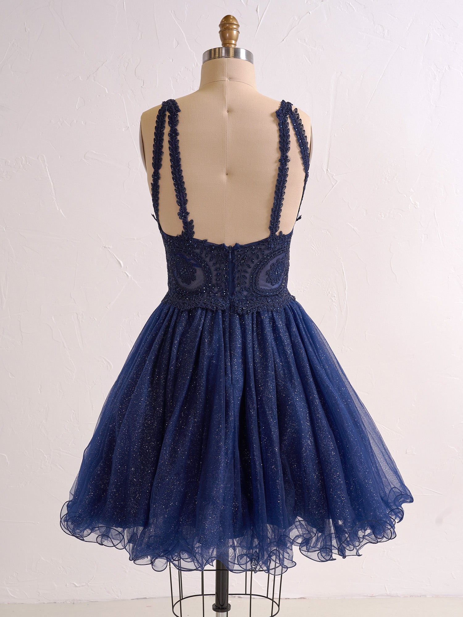 Georgina | Embellished Embroidery Tulle Short Cocktail Dress