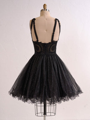 Georgina | Embellished Embroidery Tulle Short Cocktail Dress