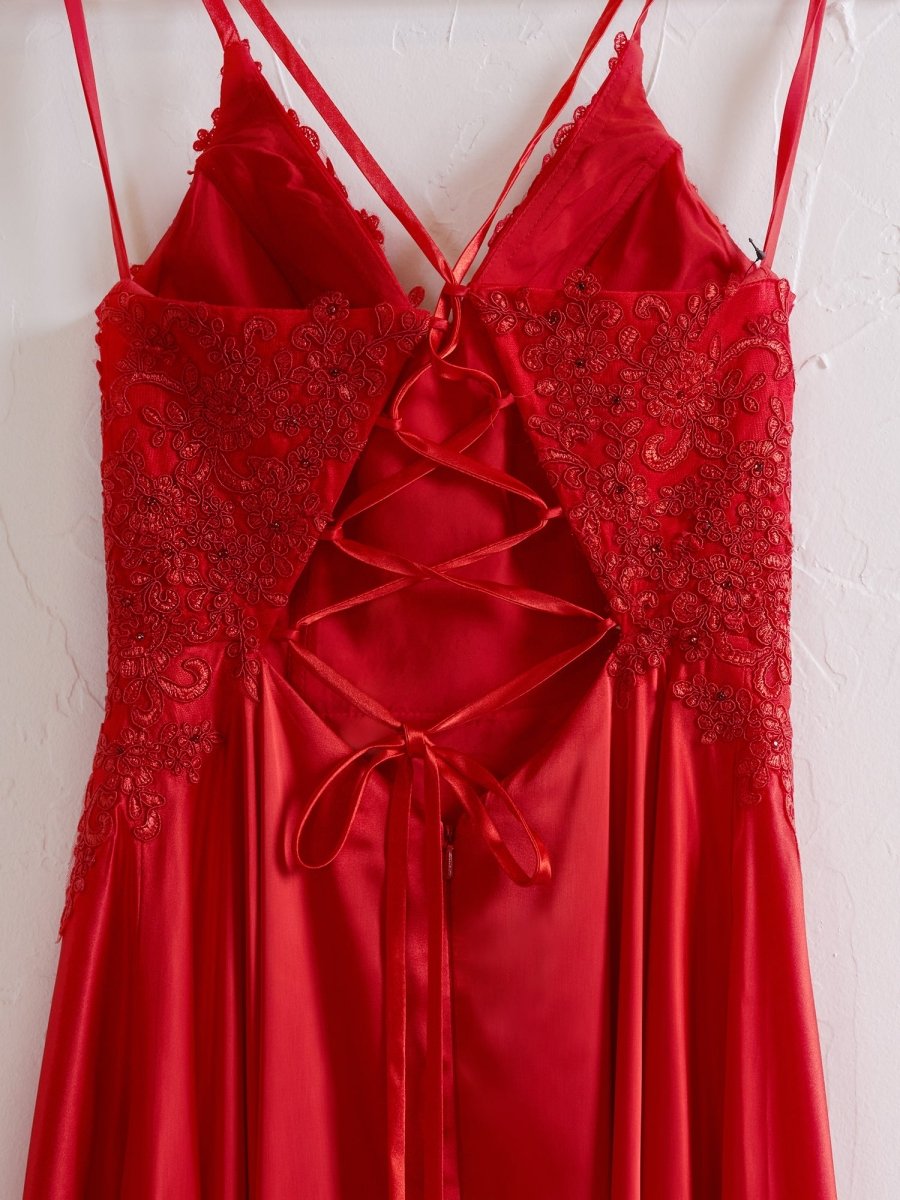 CORSET BACK Spaghetti Strap Dresses Moss