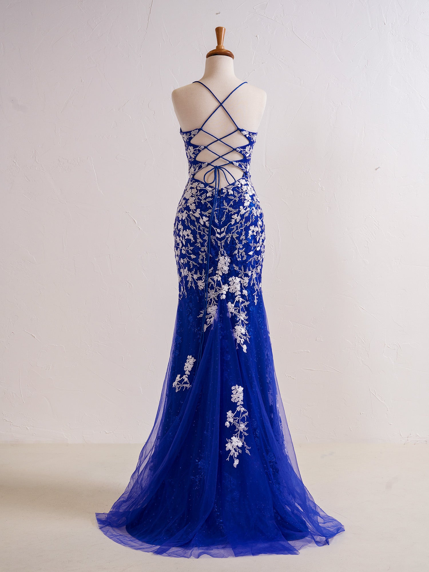 Elizabell | Mermaid V Neck Long Prom Dress with Appliques Beading