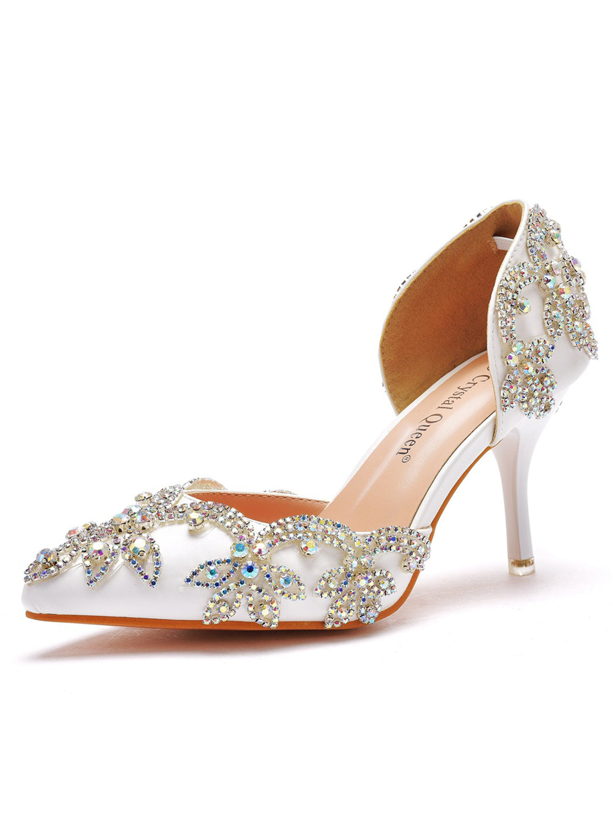 Woman's Wedding Shoes Pointed Toe rhinestone Stiletto