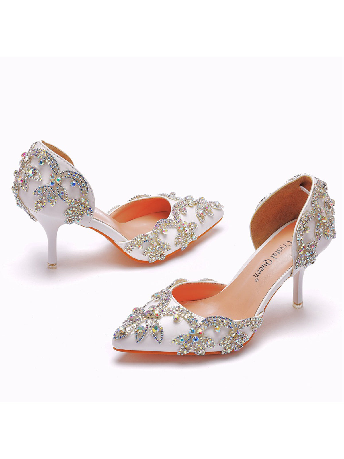 Woman's Wedding Shoes Pointed Toe rhinestone Stiletto