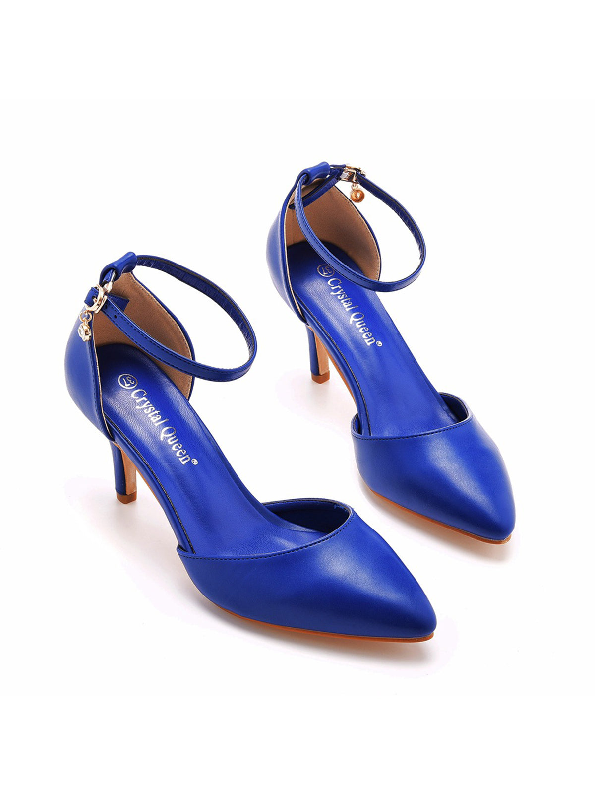 Women's Wedding Shoes Pointed Toe Ankle Strap Stiletto Heels