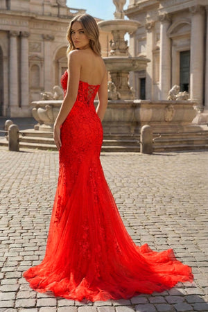 Mermaid Sweetheart Tulle Lace Prom Dress - KISSPROM PROM DRESSES
