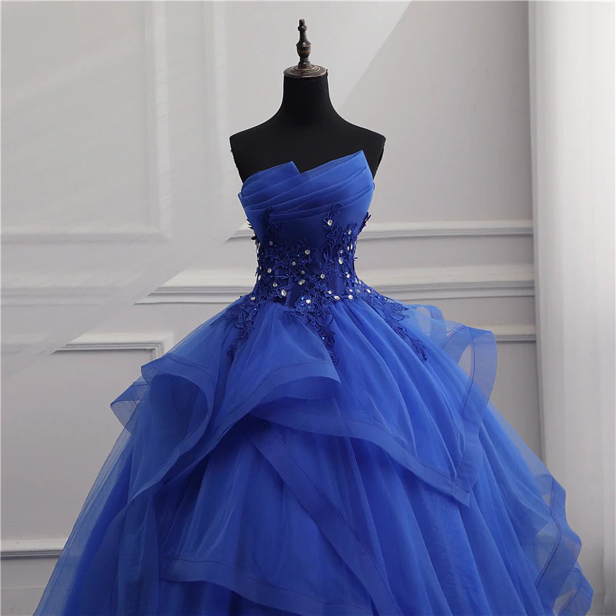 Royal Blue Lace Prom Dresses Royal Blue Lace Formal Graduation Dresses Royal Blue / 22