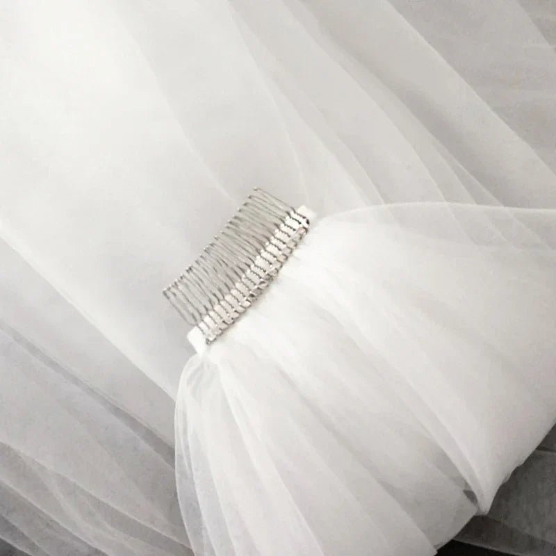 75CM Cut Edge Wedding Veil - KissProm
