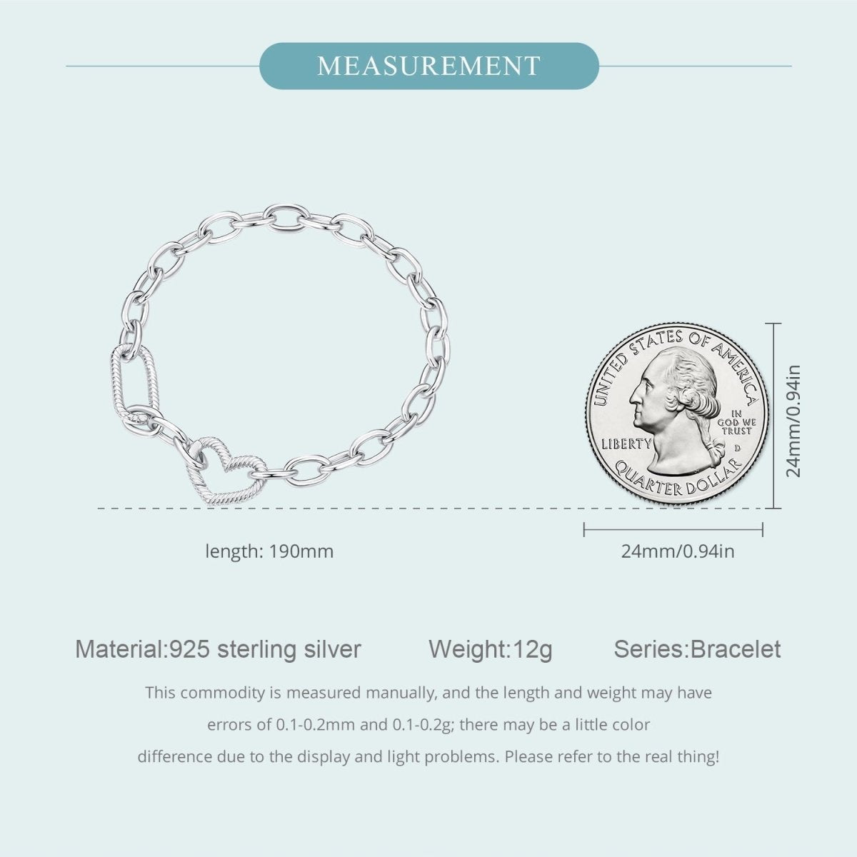 Simple Heart Chain Bracelet - KissProm