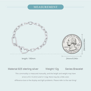Simple Heart Chain Bracelet - KissProm