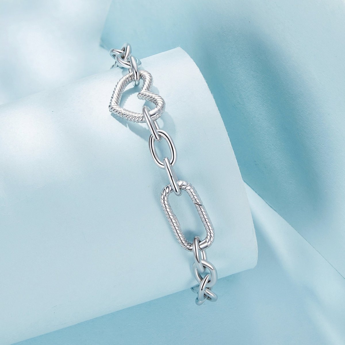 Simple Heart Chain Bracelet - KissProm