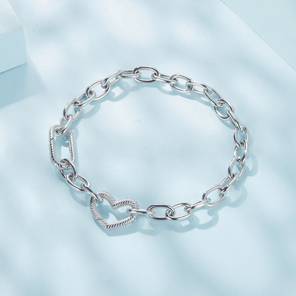 Simple Heart Chain Bracelet - KissProm