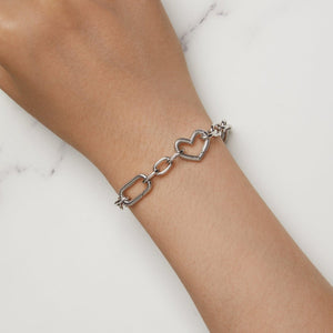 Simple Heart Chain Bracelet - KissProm