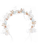The Bride Flower Girl Leaf Pearl Headband - KissProm