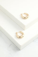 Simple Gold Circle Earrings - KissProm