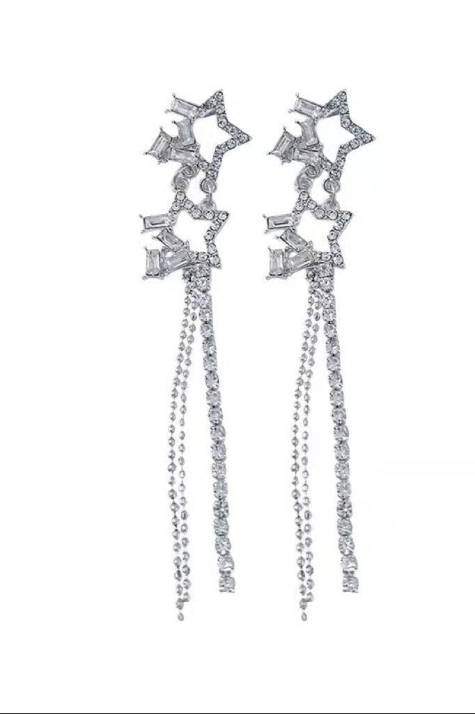 Star Beaded Drop Earrings
