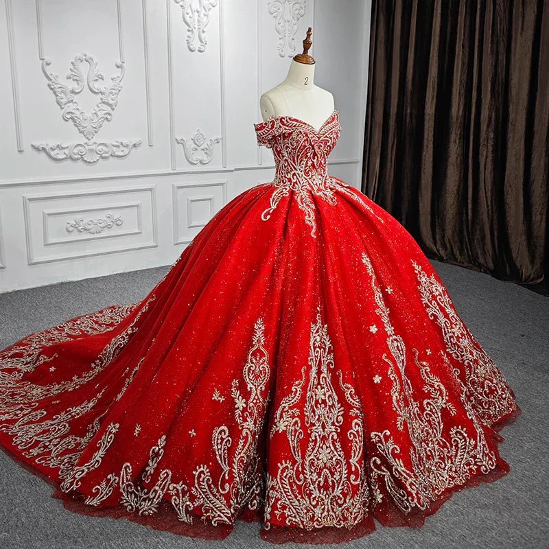 Stylish Embroidery Ball Gown Sweetheart Sleeveless Quinceanera Prom Dresses Red / Custom Size