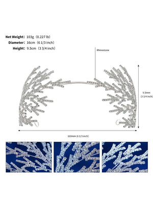 Metal Super Shiny Rhinestone Wide Headband Hair Accessories - KissProm