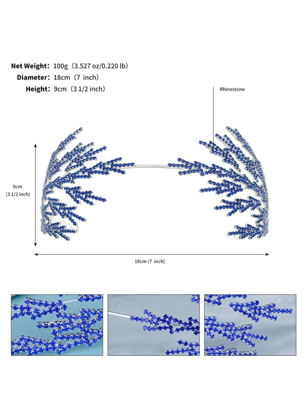 Metal Super Shiny Rhinestone Wide Headband Hair Accessories - KissProm