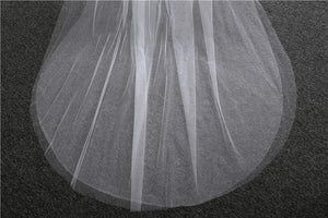 Long Two - Tier Tulle Bridal Veil Wedding Veil - KissProm