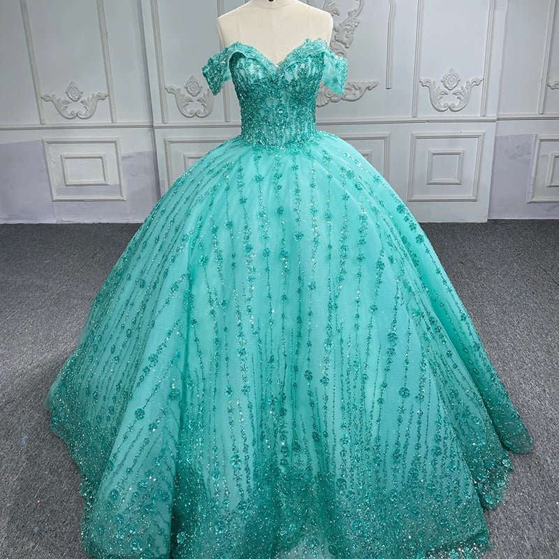 slim fit dress slacks Dancing Queen 1826 Long Quinceanera Dress Sage / Small main image 1