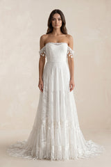 Bohemia Star tassel Chic Lace Wedding Dress