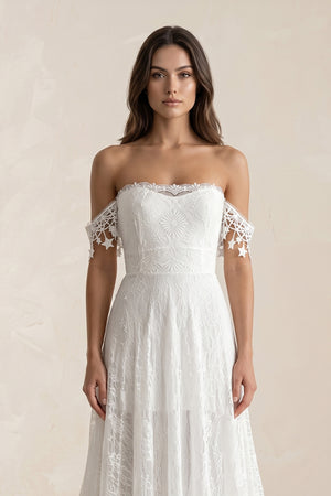 Bohemia Star tassel Chic Lace Wedding Dress