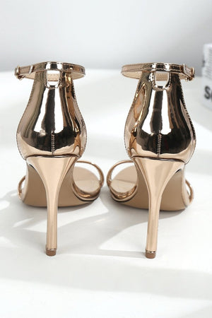 One Word Buckle High Heels - KissProm