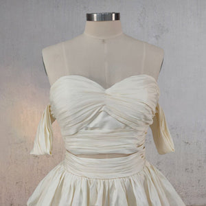 A-Line Beige Multi-Tiered Ruffles Wedding Dresses – Wedding Dresses by KissProm | Available at KissProm