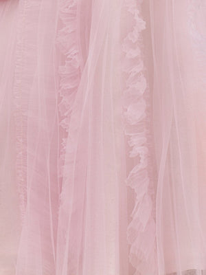 Pink A-Line Deep V Neck Ruched Short Homecoming Dress - KISSPROM