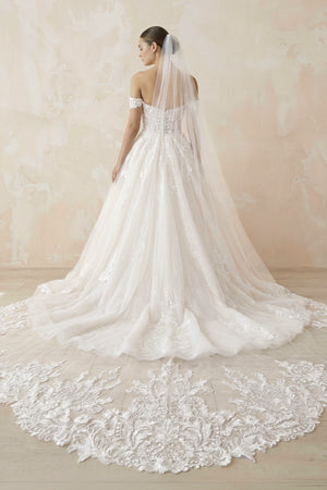 Off the Shoulder Romantic Lace Wedding Dress Bridal Gown– Wedding Dresses by KissProm | Available at KissProm