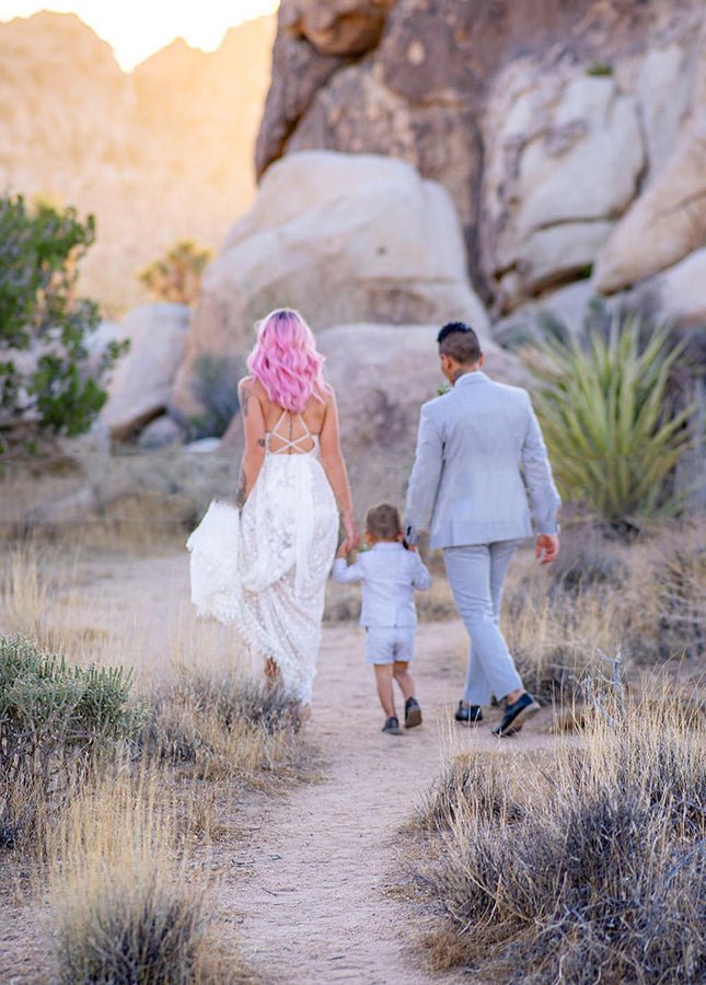 A Line Lace Wedding Dresses Nude Lining - KissProm