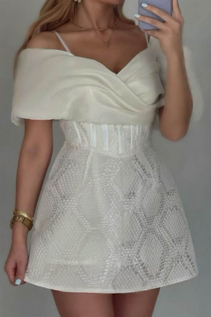 Sexy A line Off The Shoulder Short Sleeves Prom Dresses Black Evening Gowns main image 0