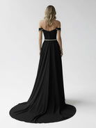 A - Line Off the Shoulder Beaded Wedding Dress - KissProm