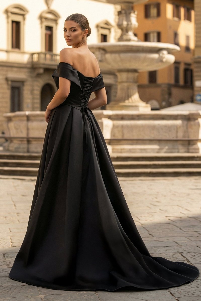 navy blue dress for baby girl LaDivine CD0192W Flowy Long Bridal A Line Wedding Dress – The Dress Outlet