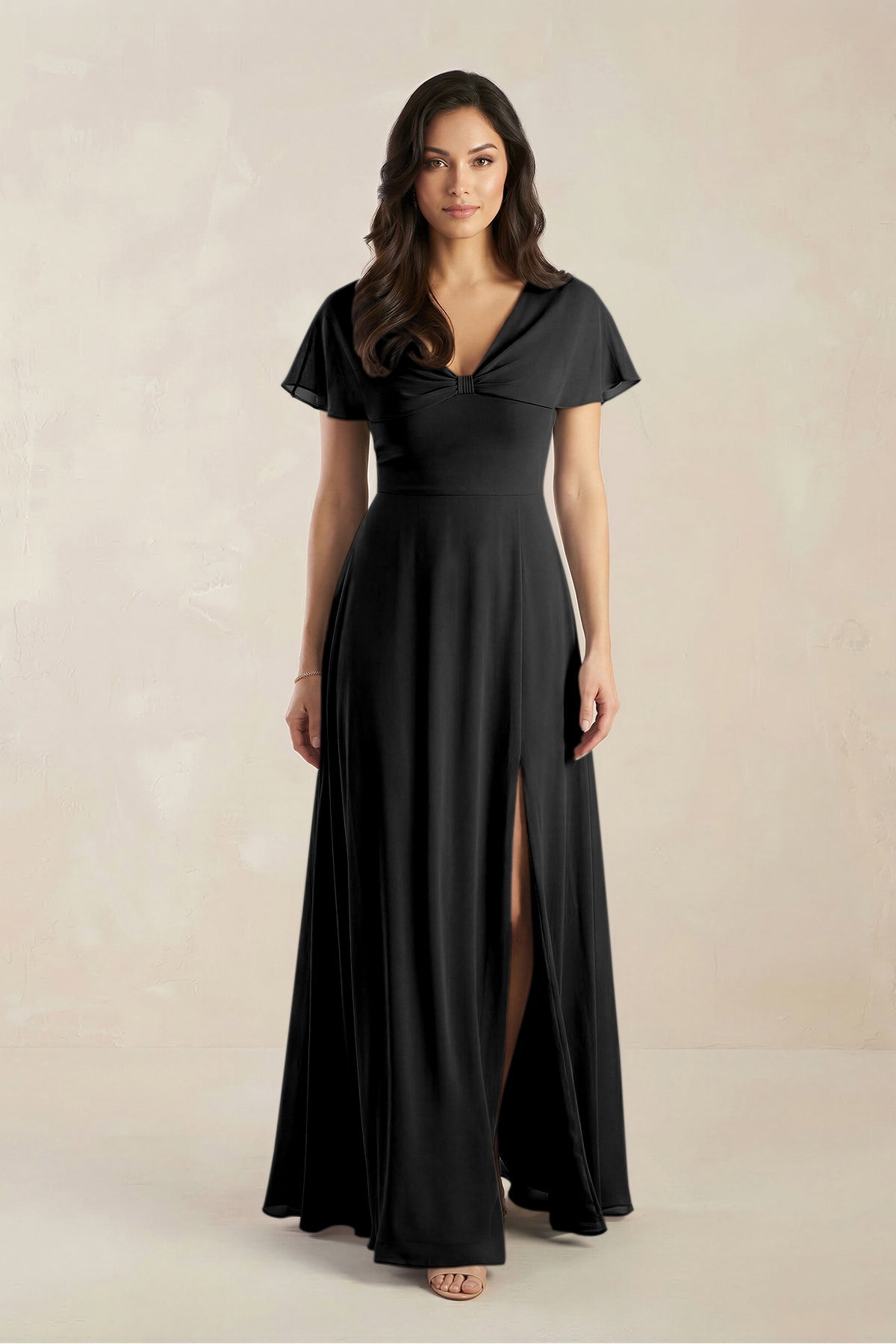 short black chiffon bridesmaid dresses Black Chiffon Halter High Low Party Dress Homecoming Dress, Black  Bridesmaid Dresses