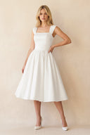 A-Line Sleeveless Lace-Up Back Satin Wedding Dress – Dress by KissProm | Available at KissProm