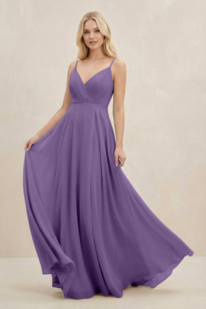A-Line Spaghetti Strap Chiffon Bridesmaid Dress in Tahiti - KissProm BRIDESMAID DRESSES