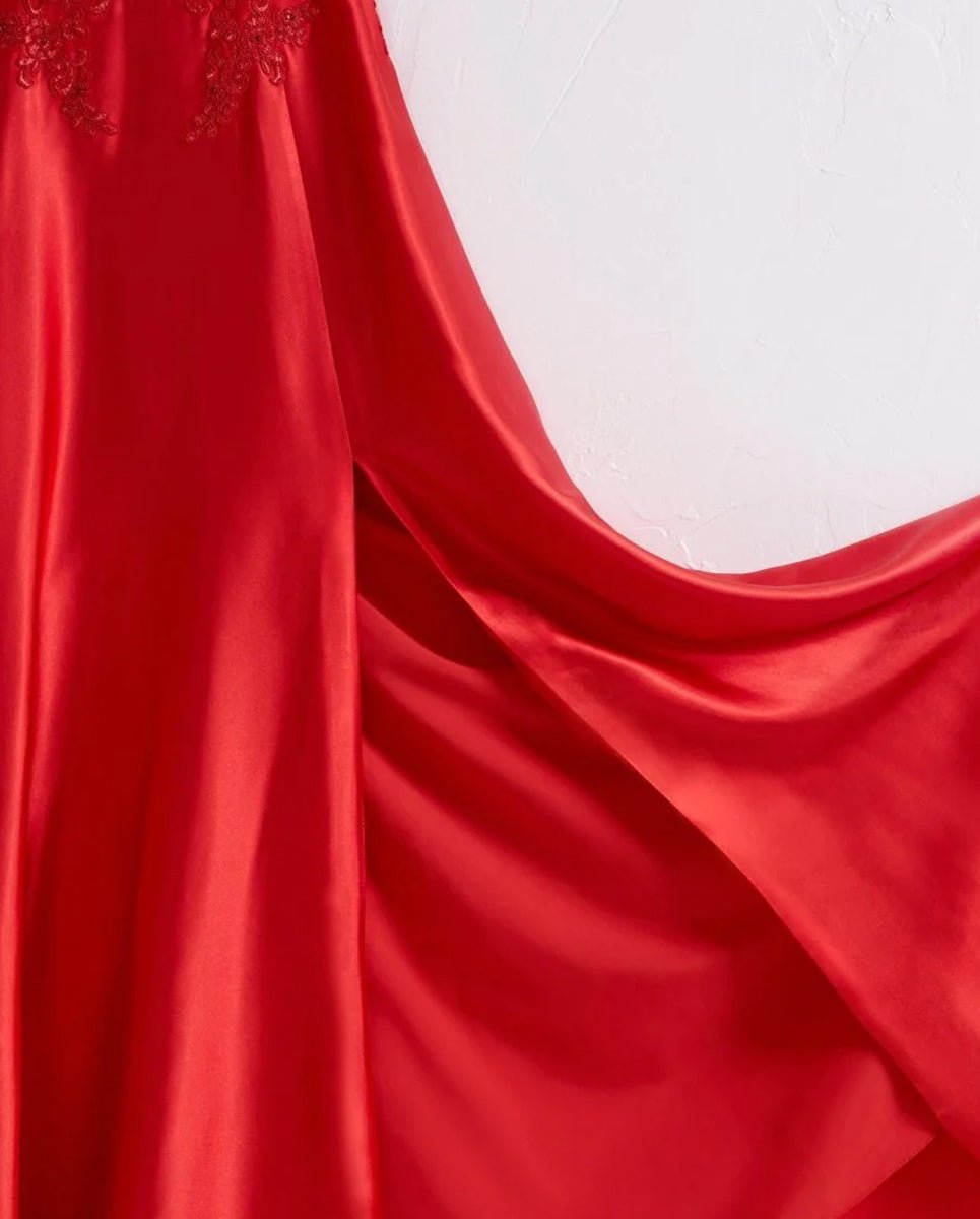 A-line Spaghetti Straps Corset Back Prom Dress With Split